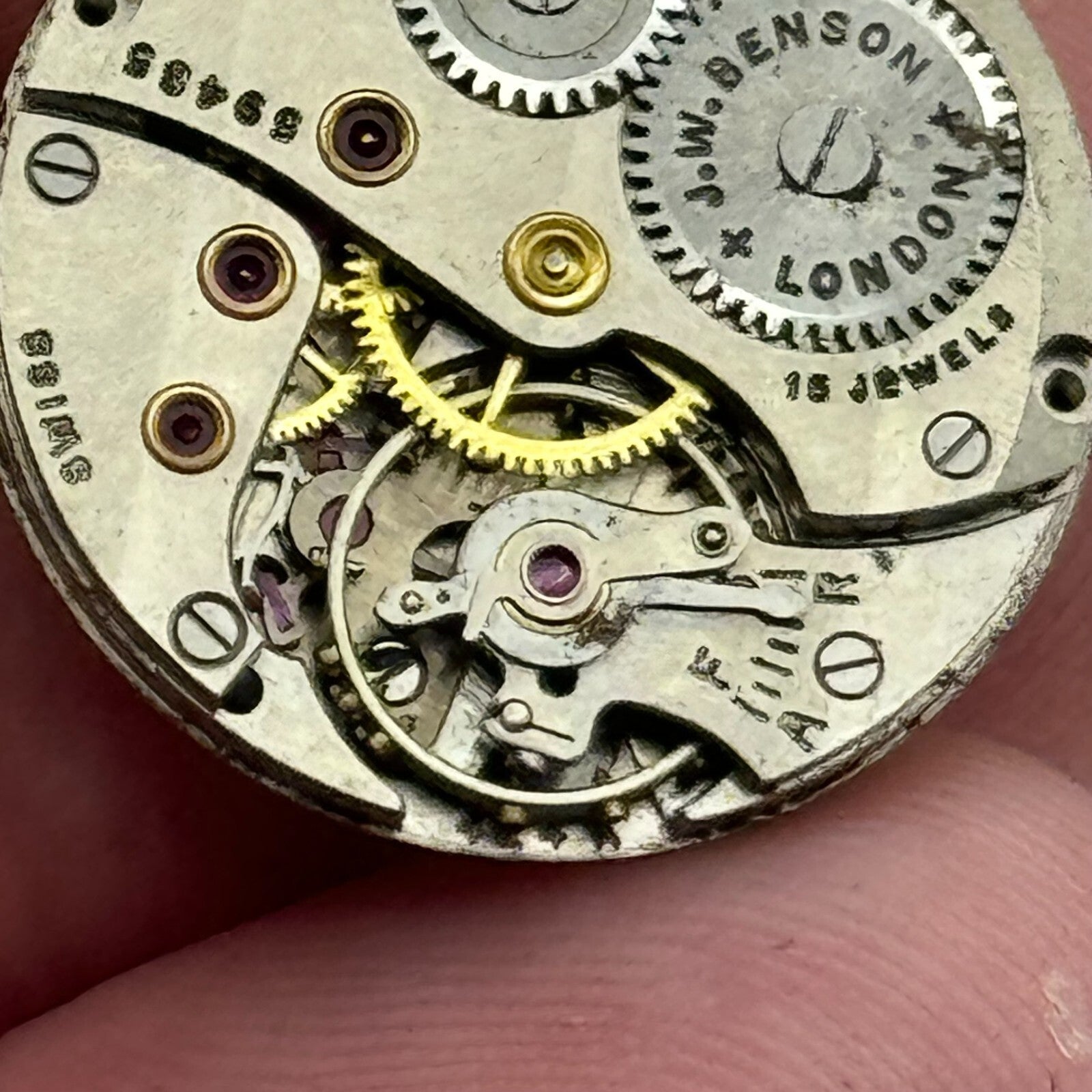 19.7mm J W Benson Cyma Tavannes 424K Manual Wind Watch Movement PARTS REPAIR