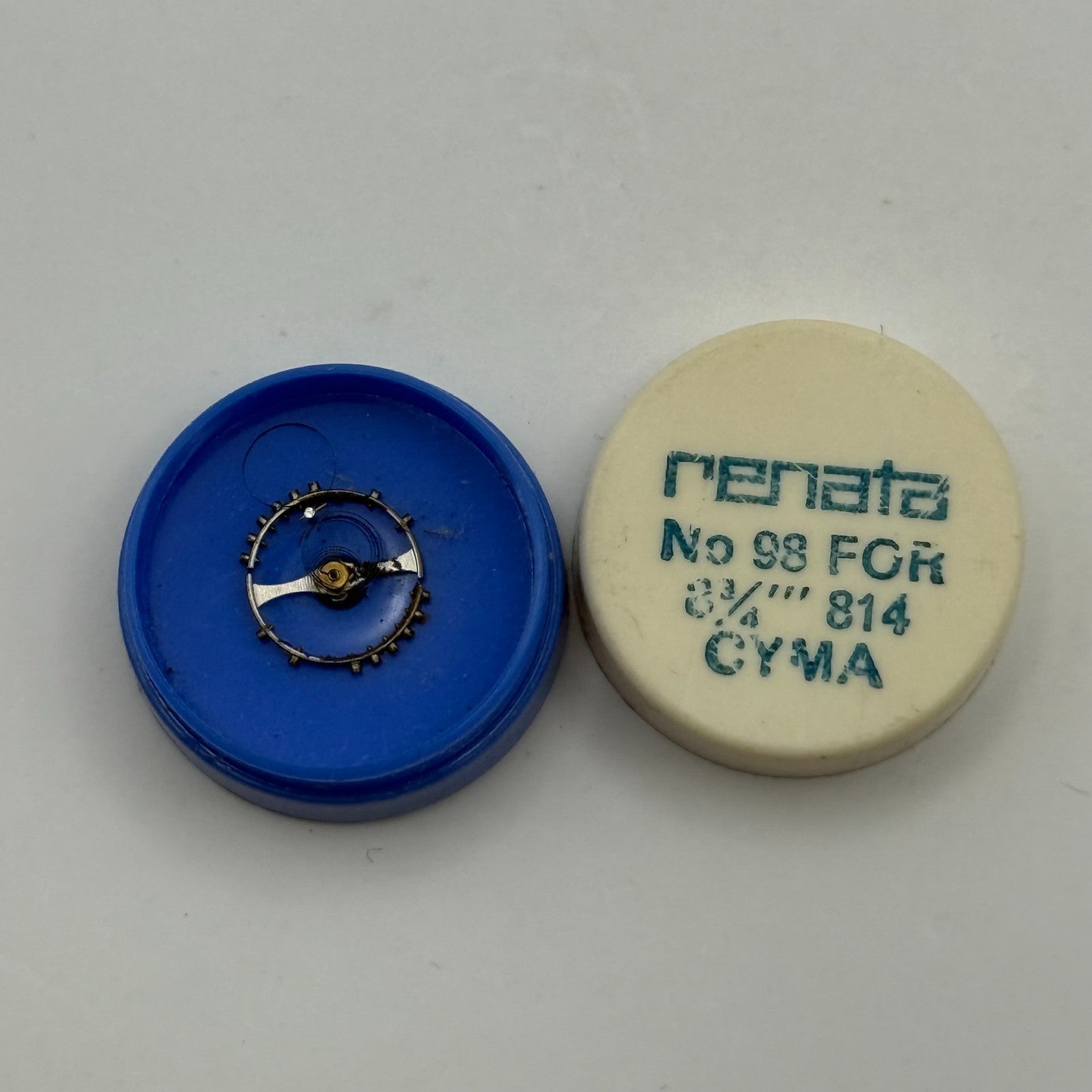 Cyma 814 Balance Complete 8 3/4''' Renata 98 M Watch Movement Parts DAMAGED