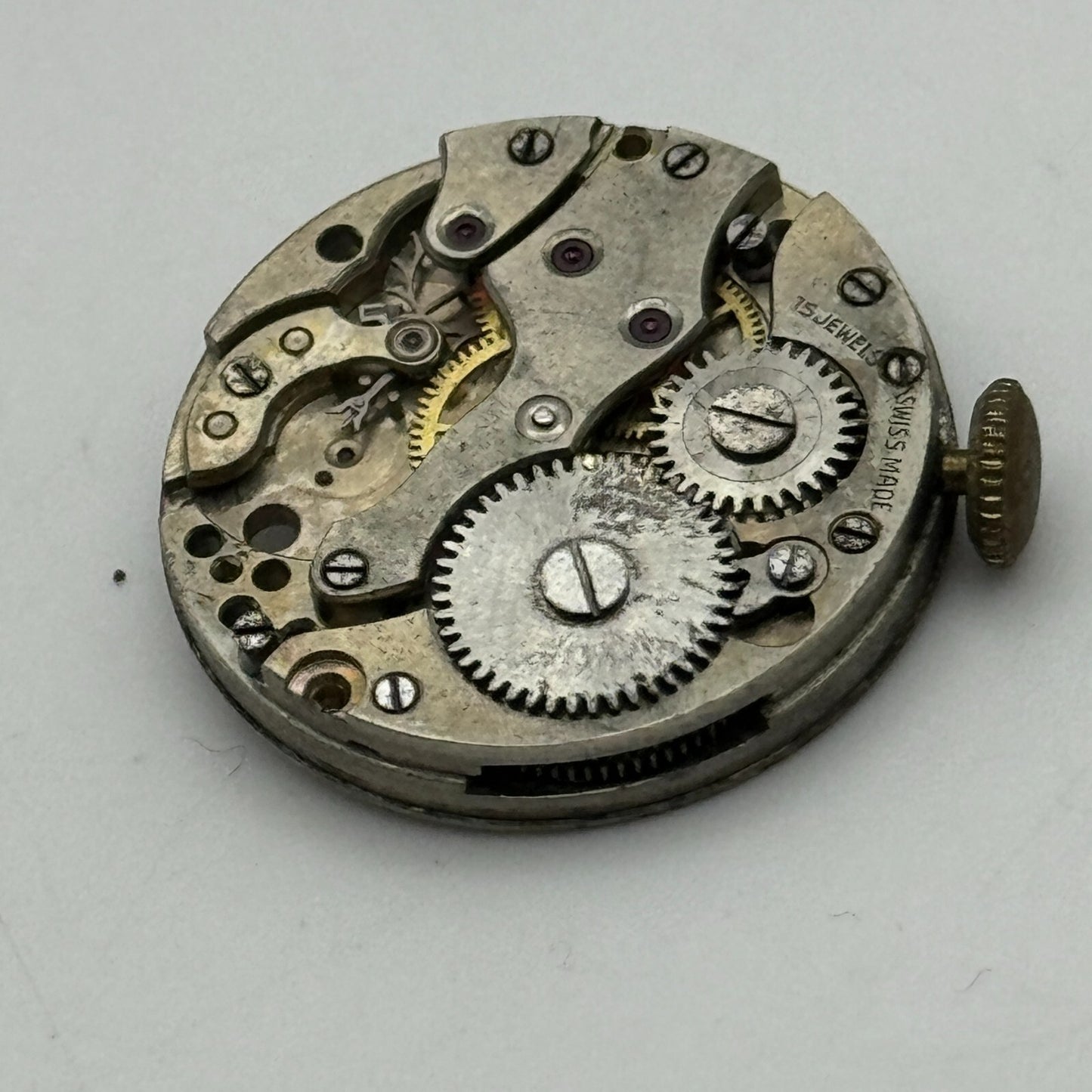 23.4mm Unidentified Cal 116 Manual Wind Watch Movement Swiss Vintage PARTS SPARE