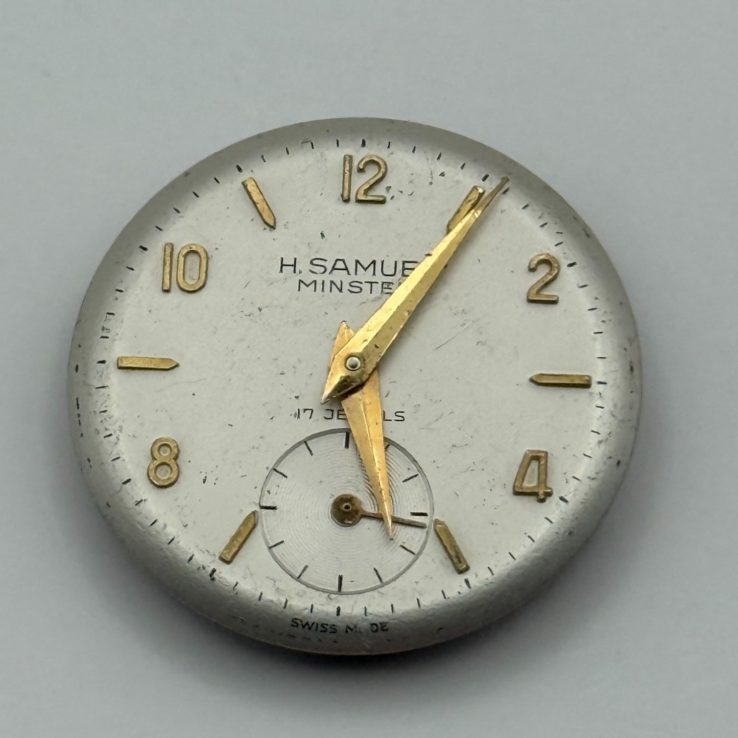 FHF 70 Watch Movement H Samuel Manual Wind Vintage Swiss Parts Repair 23.4mm