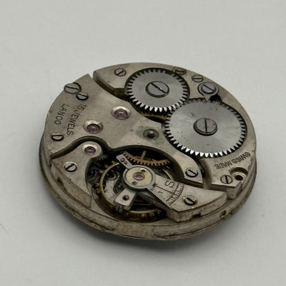 Lanco Trench 15 Jewels Watch Movement Manual Wind Vintage Parts Repair 24.3mm