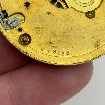 44.6mm Antique Reversing Pinion Key Wound English Pocket Watch Movement PARTS