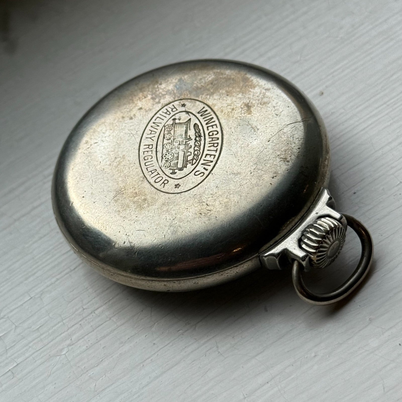 Winegartens Railway Regulator Cortebert Cal 534 Screw Case Pocket Watch Running