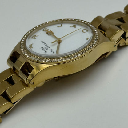 39mm Working Ladies Marc By Marc Jacobs White Date Dial Quartz Watch 5.25 Inches