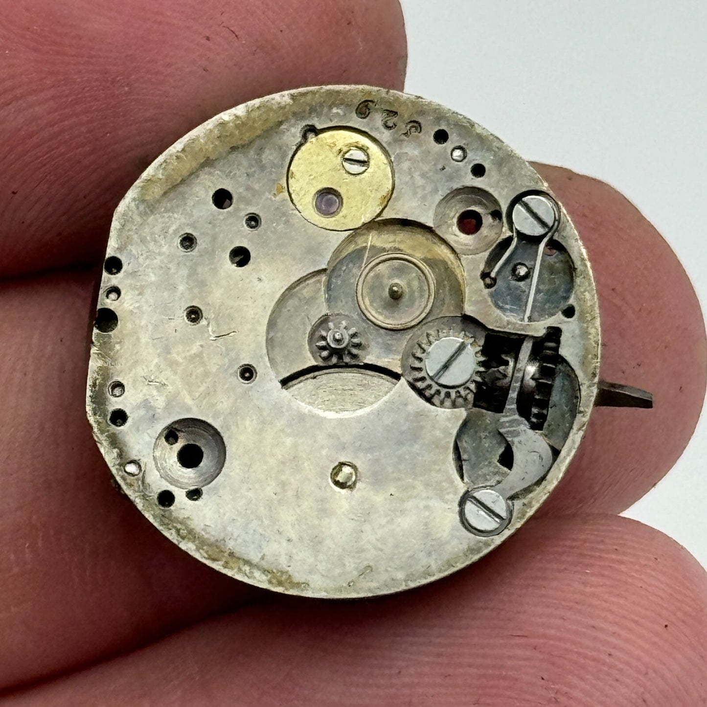 21.4mm Unidentified Interesting 15 Jewels Manual Wind Swiss Watch Movement PART