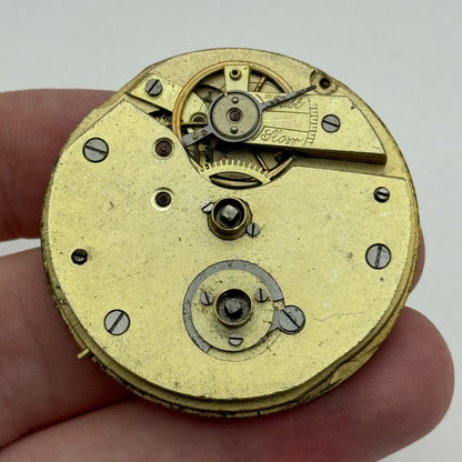 42.7mm Antique Key Wound Sub Seconds Pocket Watch Movement PARTS SPARES REPAIRS
