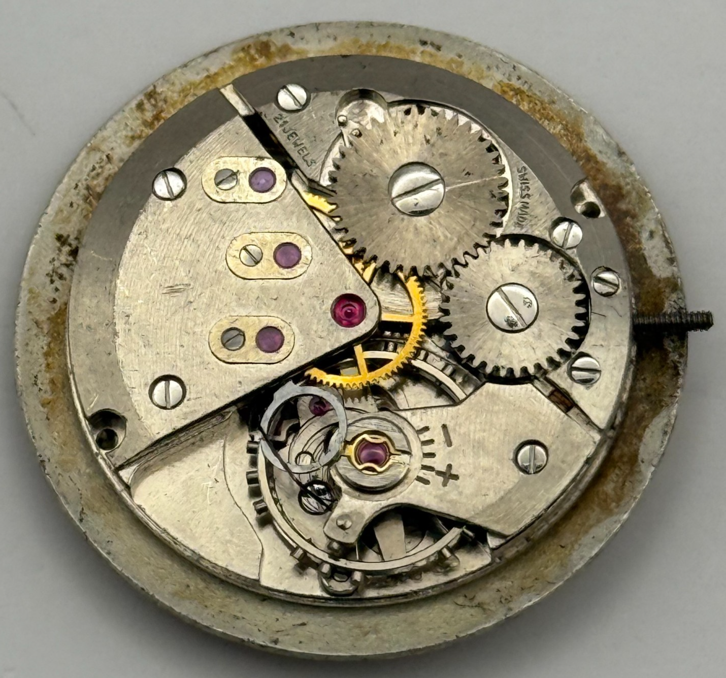 ETA 2390 Watch Movement Atlantic Manual Wind Vintage Swiss Parts Repair 23.3mm