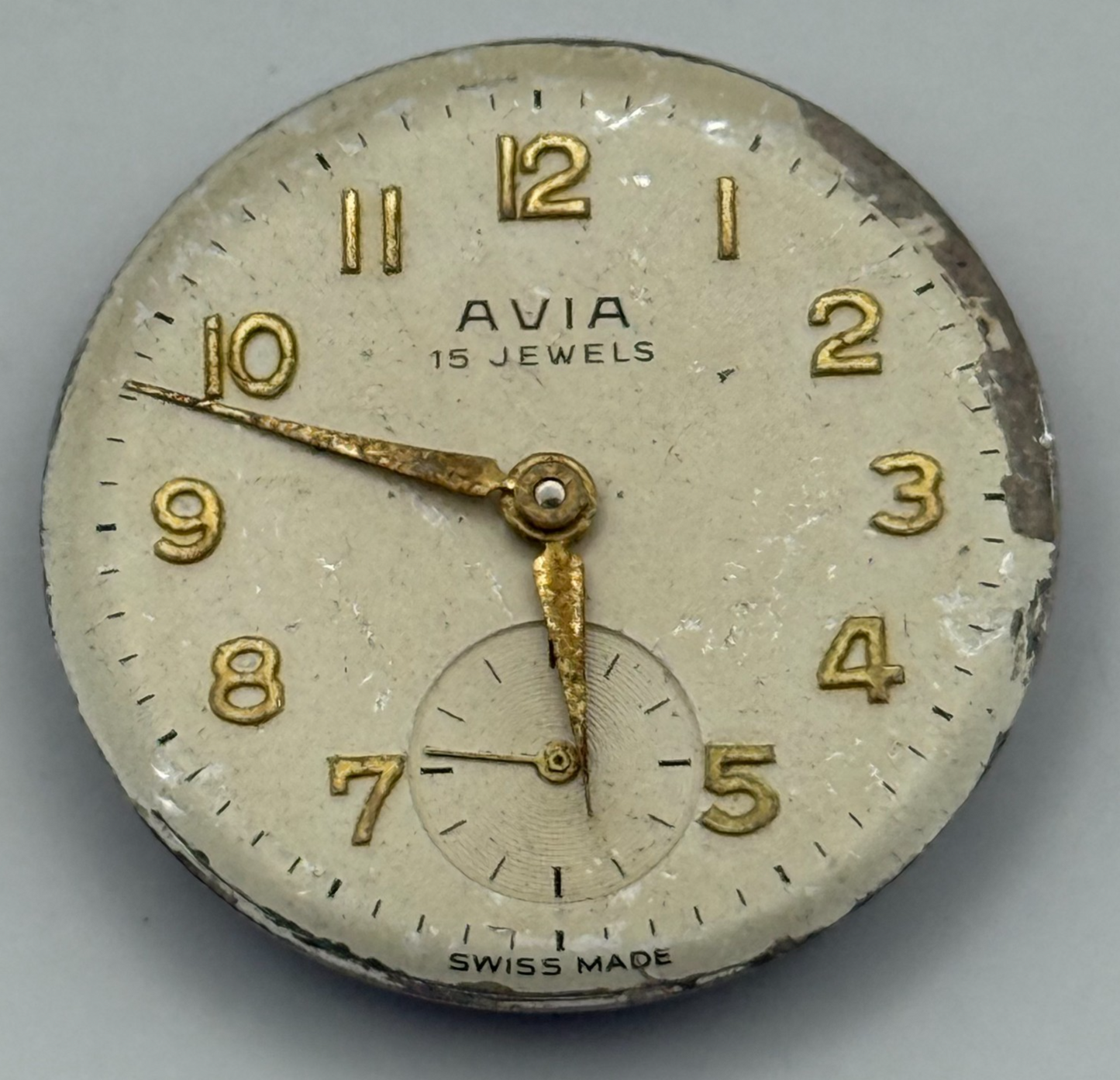 Avia AS 1123 1124 Watch Movement Manual Wind Vintage Swiss Parts Repair 23.5mm