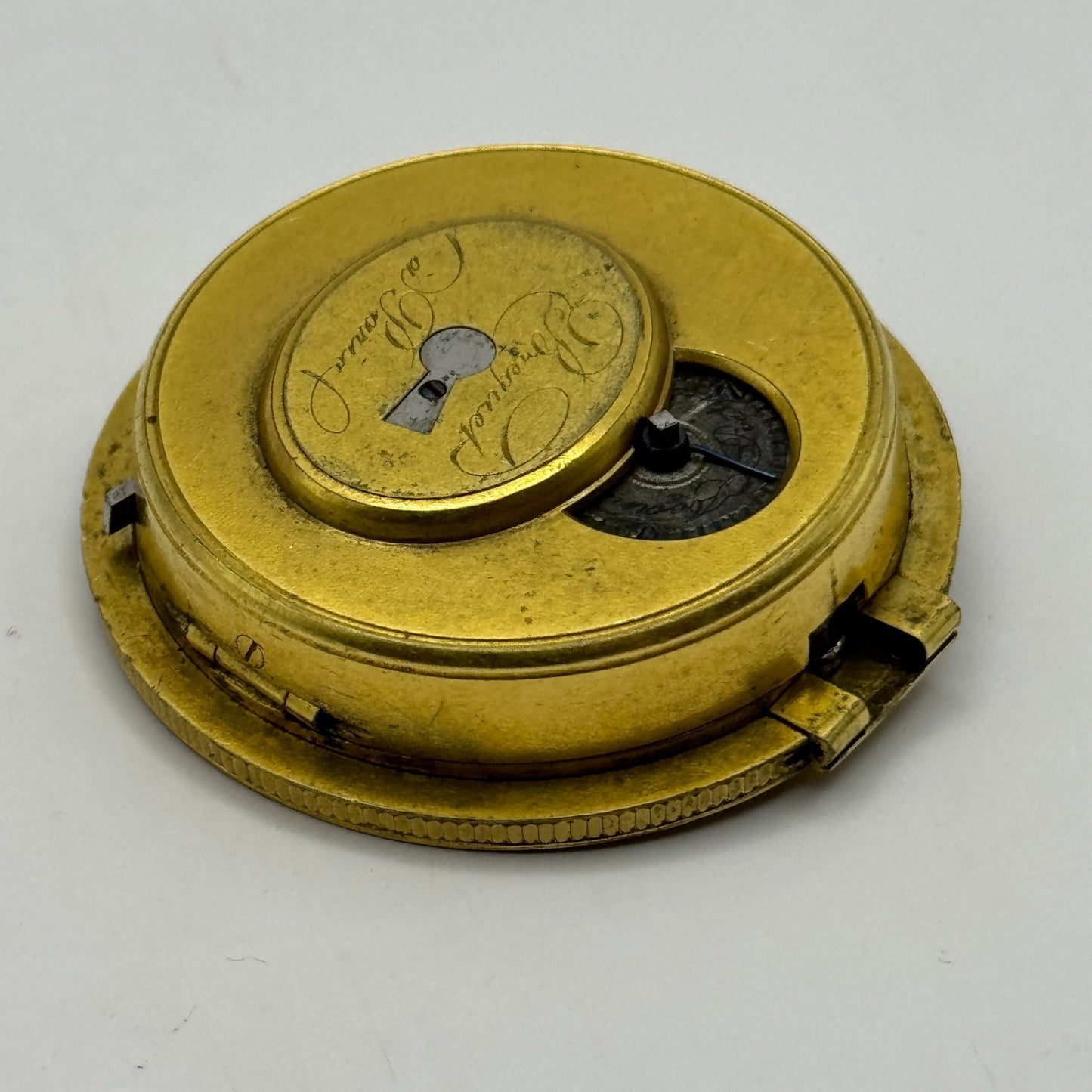 Complication French Pocket Watch Movement Signed A Paris Antique Parts / Repair