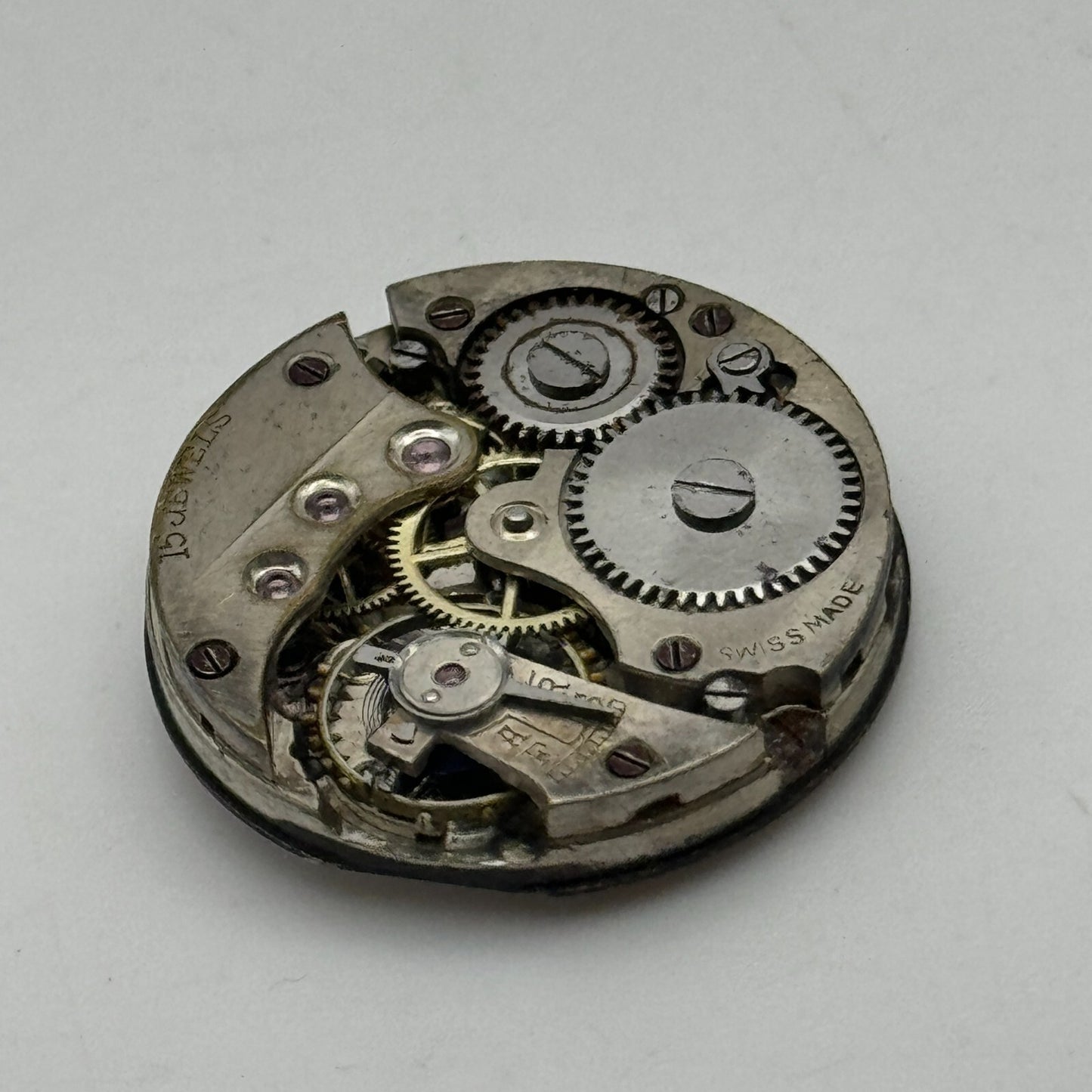 23.6mm Baume B & Co 15 Jewels Trench Watch Movement Manual Wind Swiss PARTS