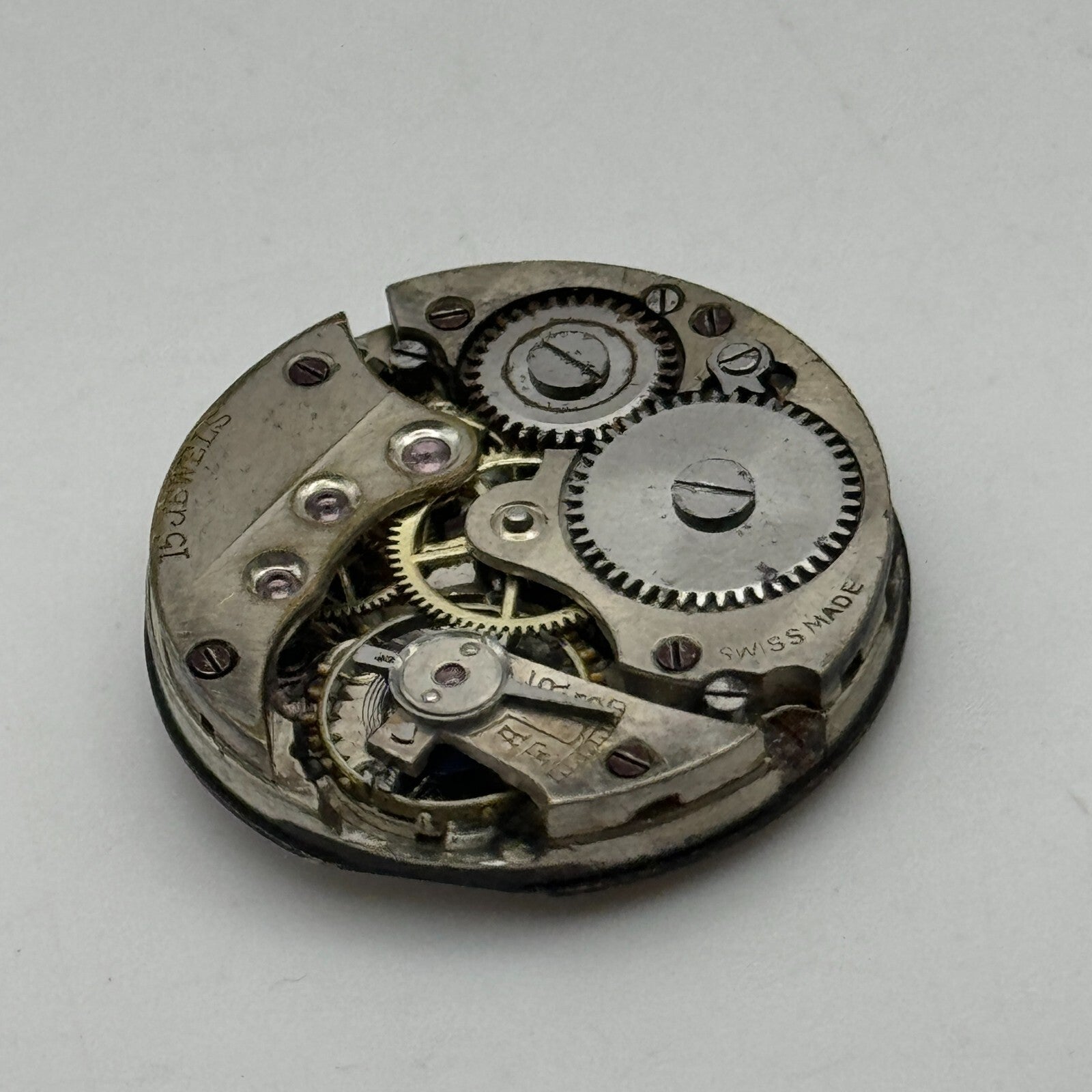 23.6mm Baume B & Co 15 Jewels Trench Watch Movement Manual Wind Swiss PARTS