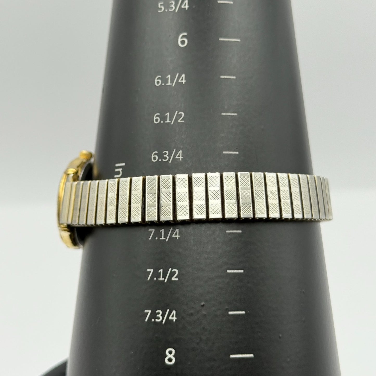 Citizen Ladies Quartz Watch White Dial Two Tone Stretch Band Japan Working 23mm