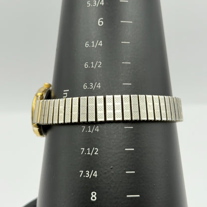 Citizen Ladies Quartz Watch White Dial Two Tone Stretch Band Japan Working 23mm