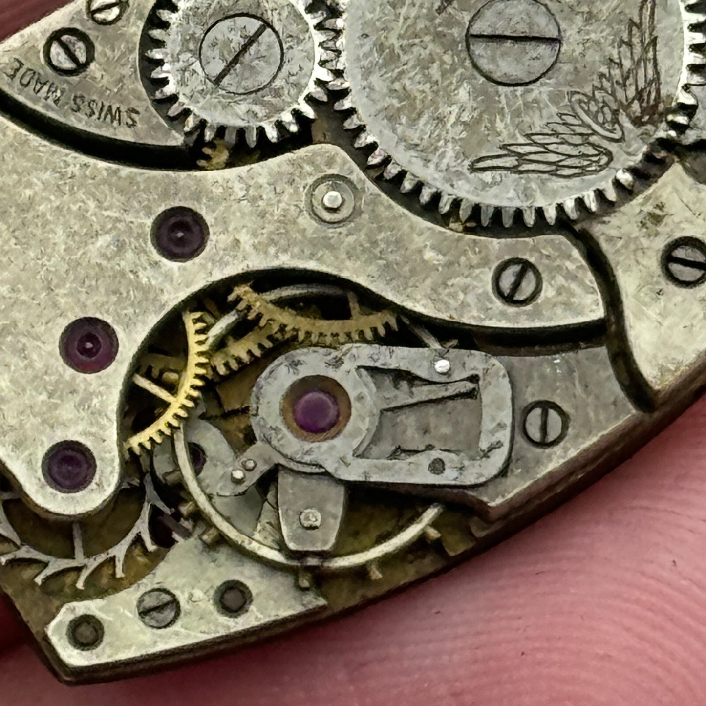 19mm Peseux P Rotary Maximus 15 Jewels Tank Manual Wind Watch Movement PARTS