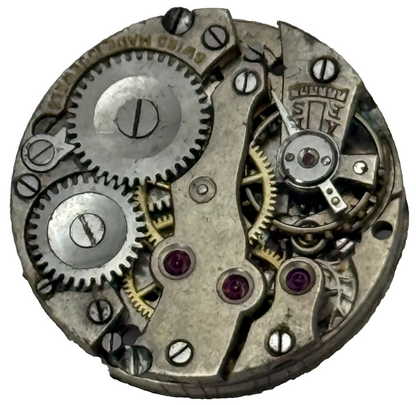 19.7mm Vintage FHF Patent 51482 Swiss Manual Wind Watch Movement PARTS REPAIR