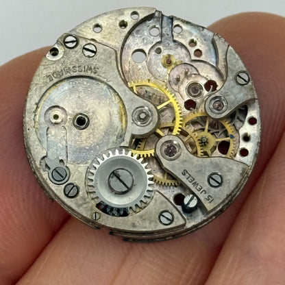 23.7mm Vintage AS 15 Jewels A Schild Partial Manual Wind Watch Movement PARTS