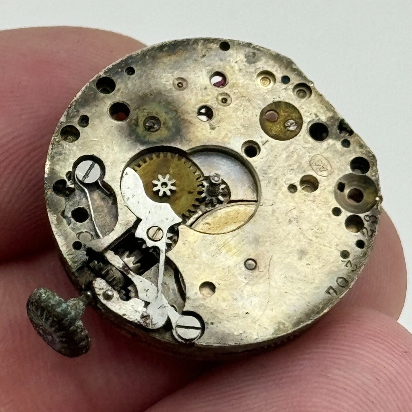 23.7mm AS Trench Watch Movement Balance Intact Swiss Manual Wind Vintage PARTS