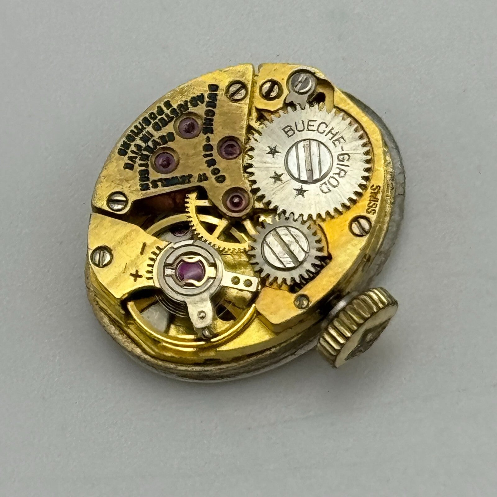 12.8mm Ladies Bueche Girod Manual Wind Swiss 17 Jewels Watch Movement PARTS
