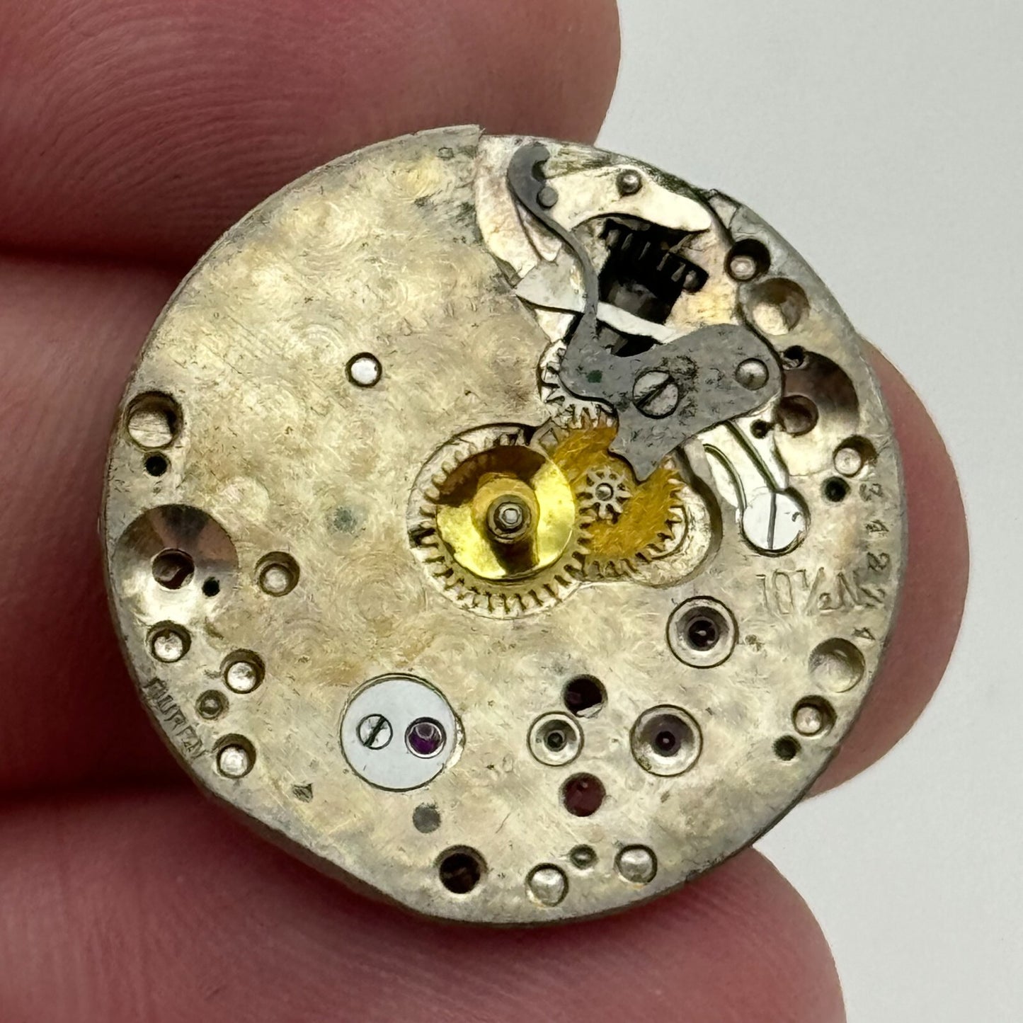 23.6mm Buren A Grand Prix 10 1/2N Manual Wind Swiss Watch Movement PARTS SPARES