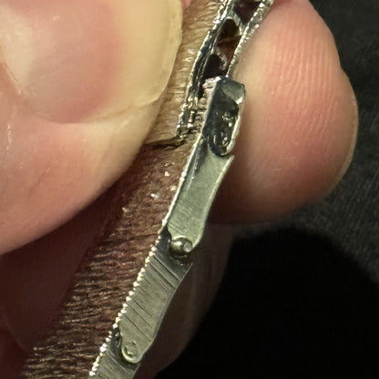 17mm RUNS BUT STOPS Vintage Limit Beautiful Ladies Silver Tone Bark Affect Watch