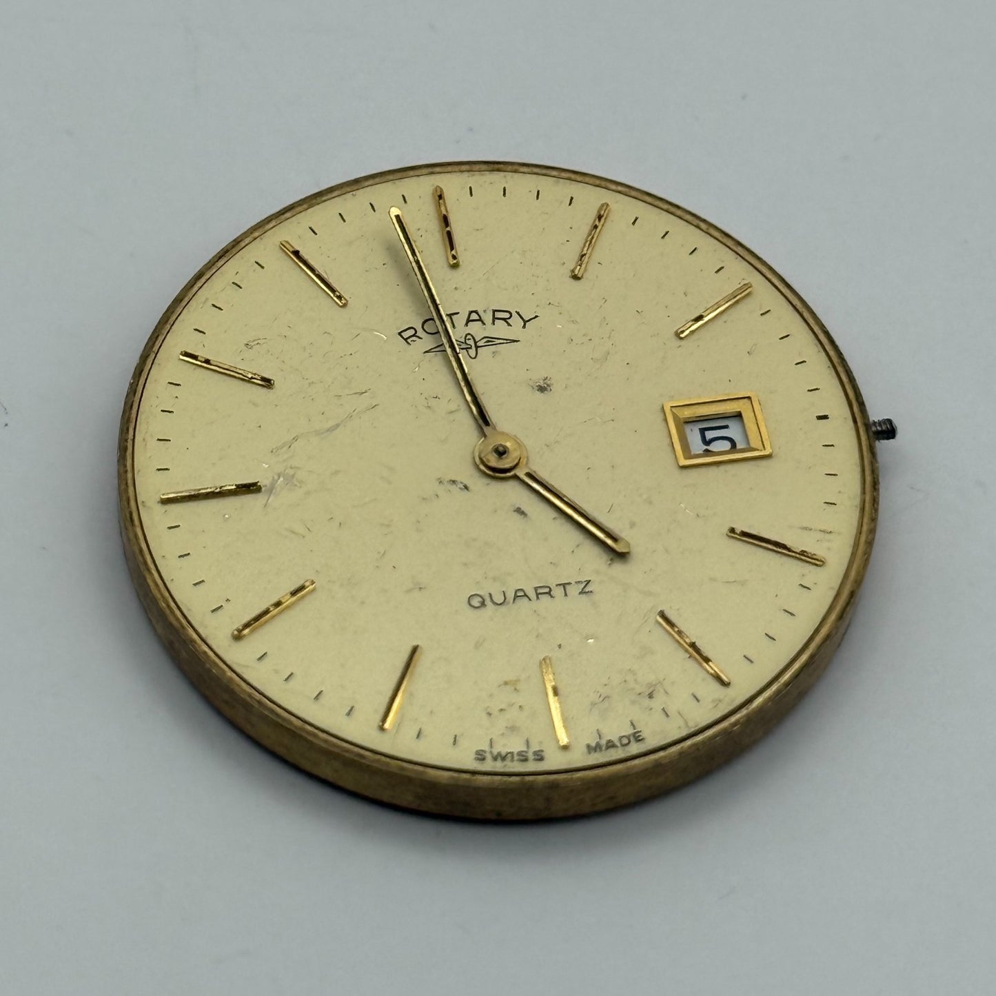 ETA 955.412 Quartz Watch Movement Rotary Elite Date Vintage Parts Repair 30.9mm