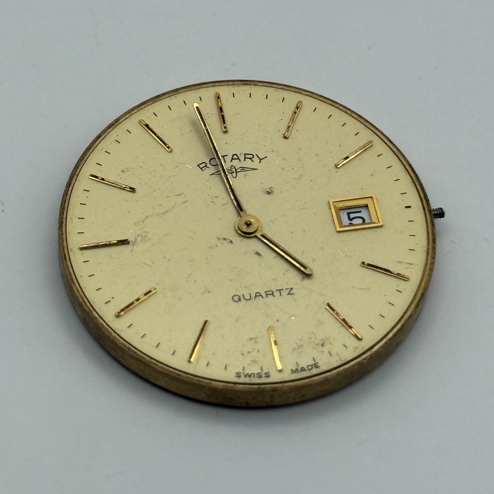 ETA 955.412 Quartz Watch Movement Rotary Elite Date Vintage Parts Repair 30.9mm