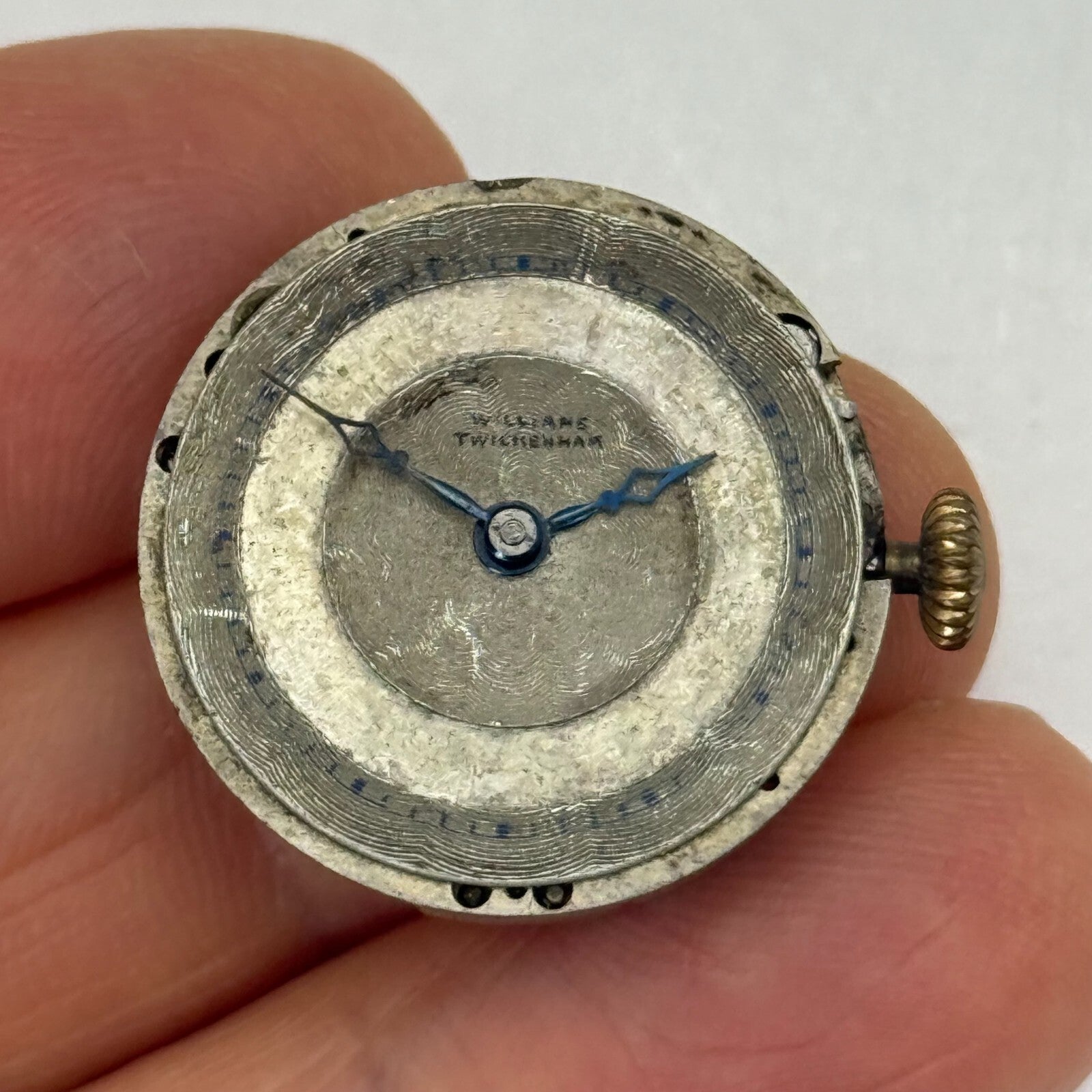 23.6mm Vintage Williams Twickenham V.W.C Trench Watch Movement Manual Wind PARTS