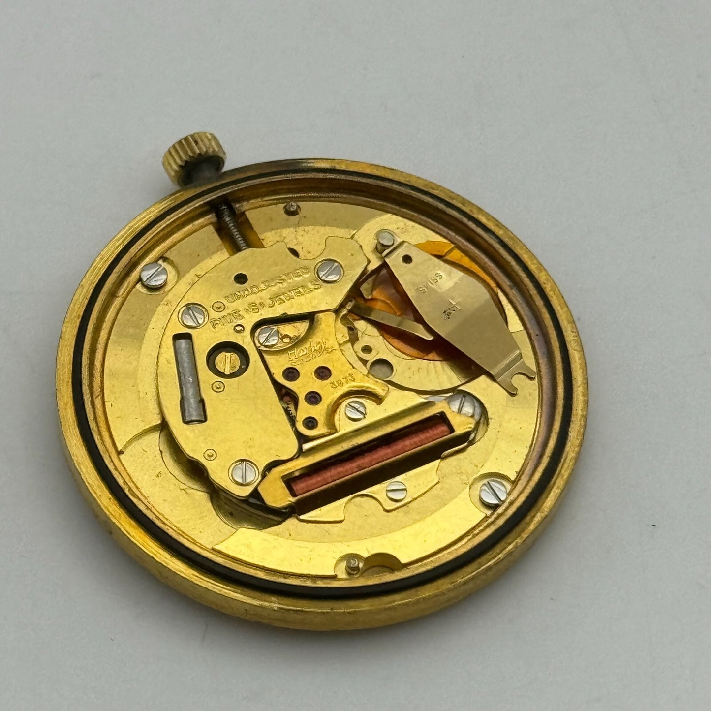 31.1mm Men’s Uno Harley Ronda 3873 Quartz Watch Movement Vintage PARTS SPARES