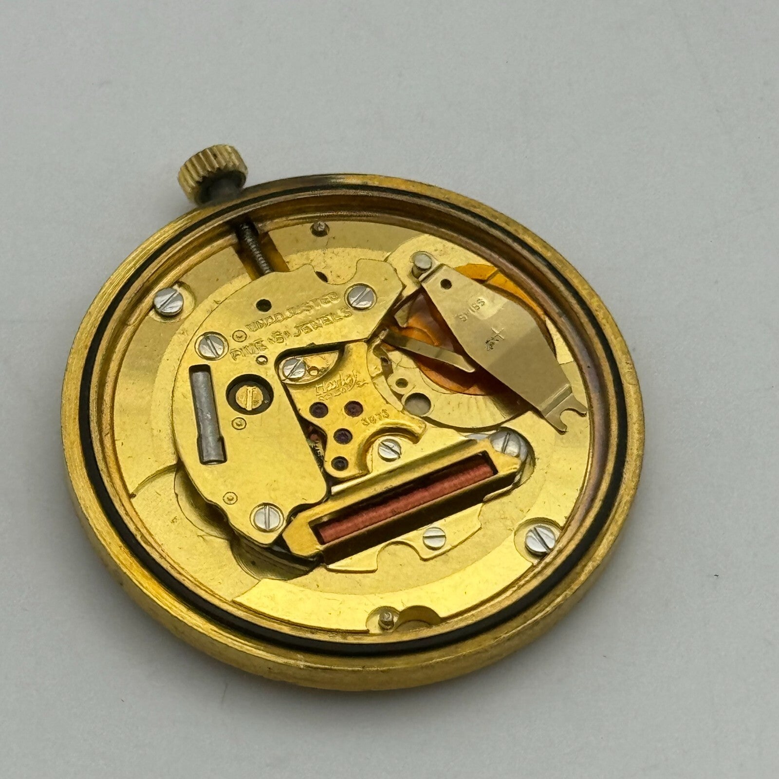 31.1mm Men’s Uno Harley Ronda 3873 Quartz Watch Movement Vintage PARTS SPARES