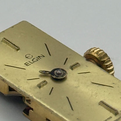 FHF 59-21 Elgin Baguette Watch Movement Manual Wind Vintage Parts Repair 8.8mm