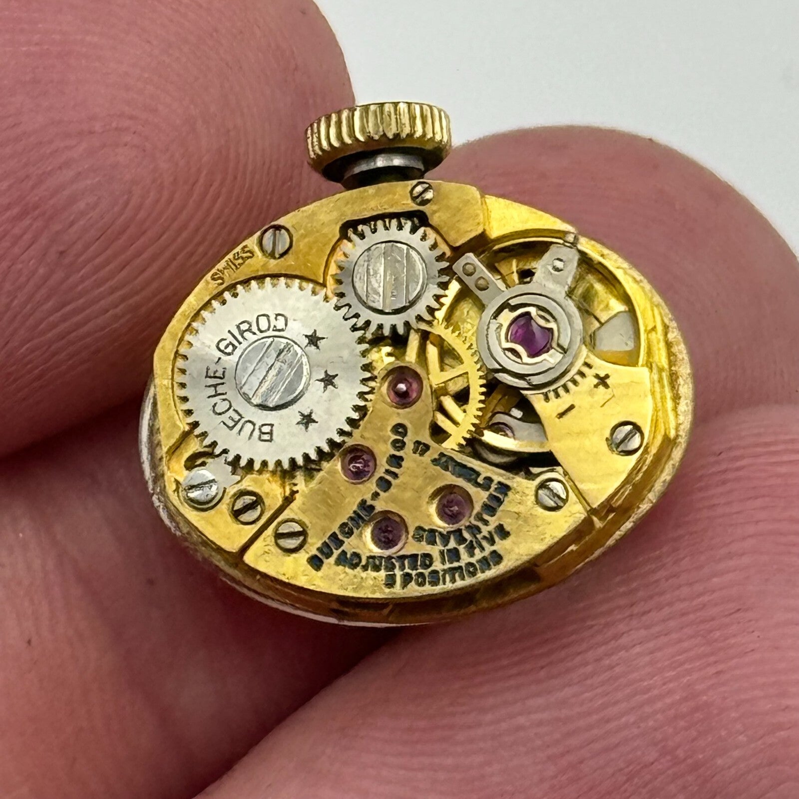 12.8mm Ladies Bueche Girod Manual Wind Swiss 17 Jewels Watch Movement PARTS