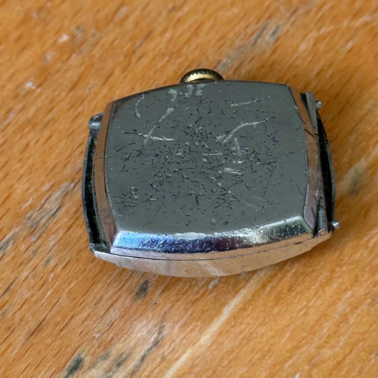 25mm Vintage Hinged Case Newmark Crescent England Nickel Chrome JD Watch PARTS