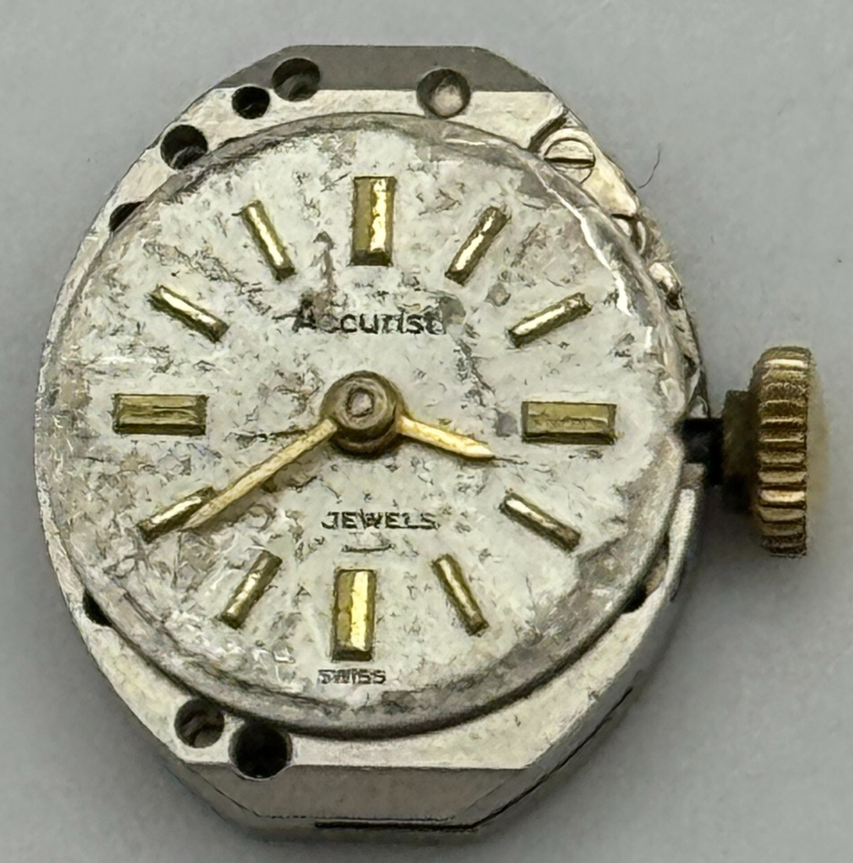 12.9mm Ladies Accurist AS 1977-2 A Schild Manual Wind Swiss Watch Movement PARTS