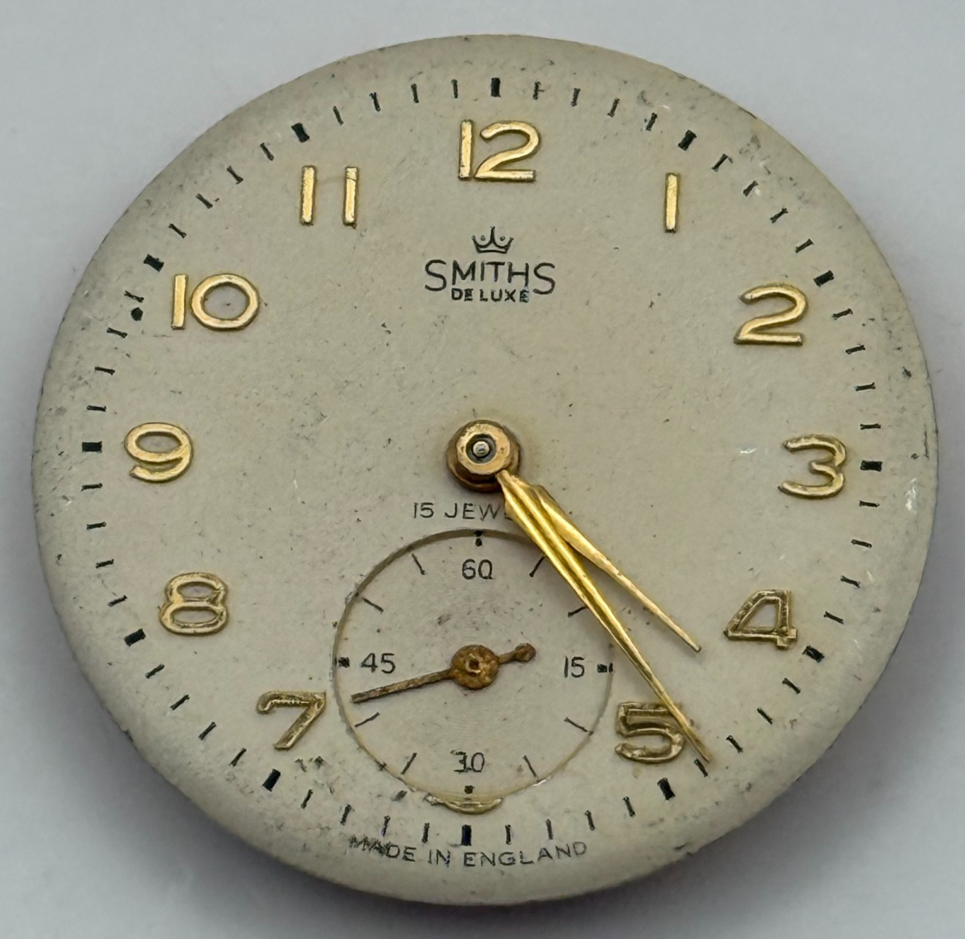 Smiths De Luxe C456354 Watch Movement Manual Wind Vintage Parts Repair 28.8mm