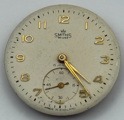 Smiths De Luxe C456354 Watch Movement Manual Wind Vintage Parts Repair 28.8mm