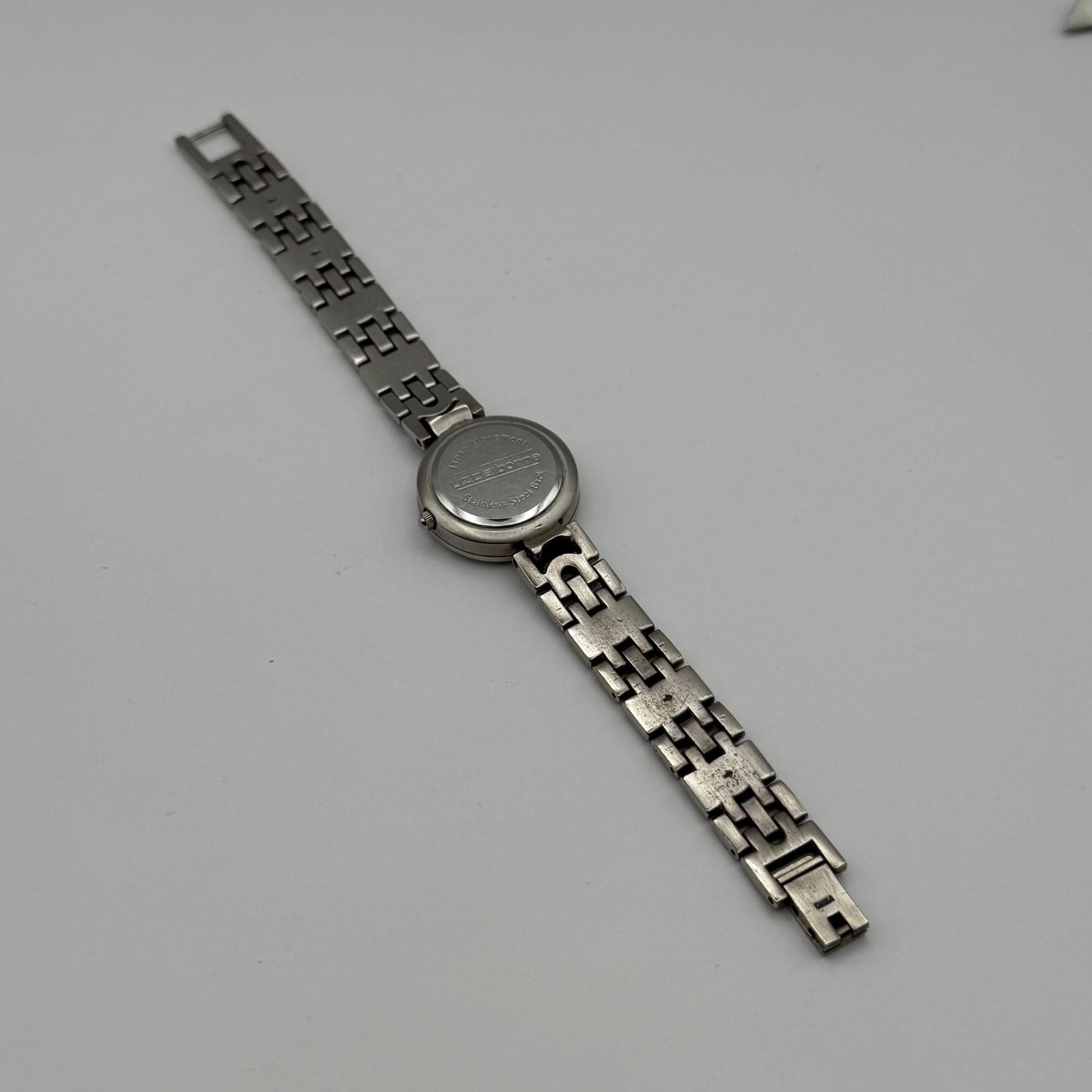 Liz Claiborne Ladies Quartz Watch Silver Tone Bracelet Japan Working 26mm