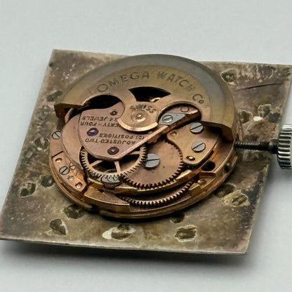 Omega 671 Automatic Watch Running Square 161.014 Vintage Swiss Parts Repair 26mm