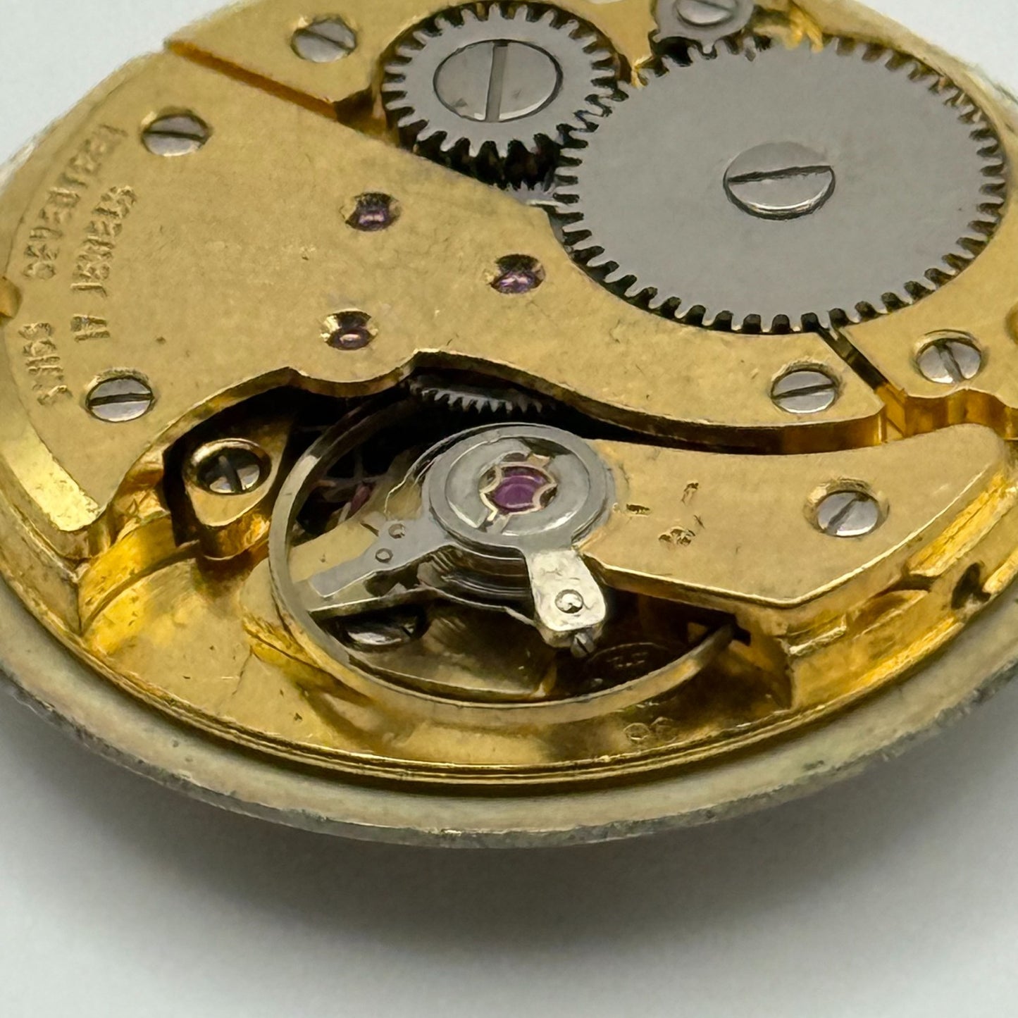 FHF ST 96 Pointer Watch Movement Running Avia Manual Wind Vintage Parts 25.9mm