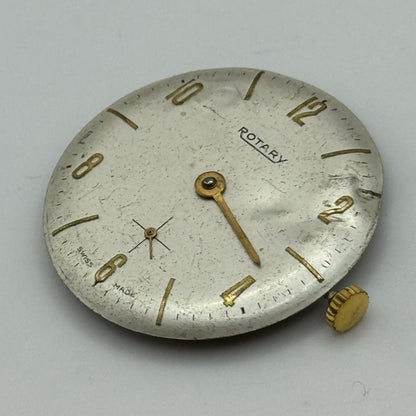 23.5mm Rotary Mens Peseux 320 Manual Wind 15 Jewels Watch Movement PARTS REPAIR