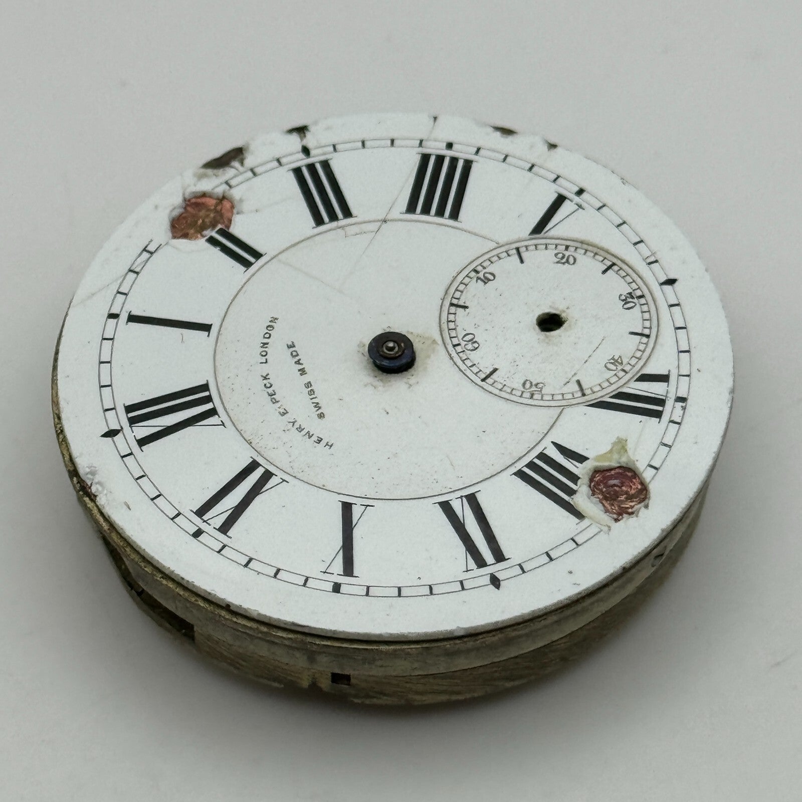 45.1mm Antique Henry E Peck Patent 2622 Safety Pinion Pocket Watch Movement