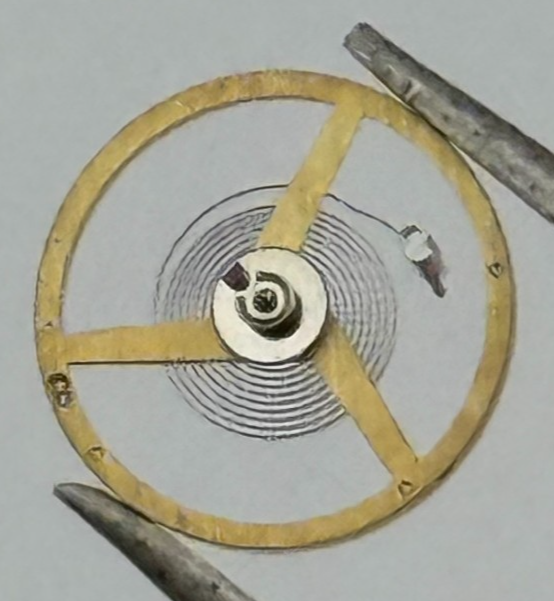 FHF 34-21 Balance Wheel Complete And Spring  1640 M Watch Movement Parts NOS