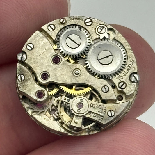 19.6mm 15 Jewels Roman Numerals Trench Watch Movement Manual Wind PARTS SPARES