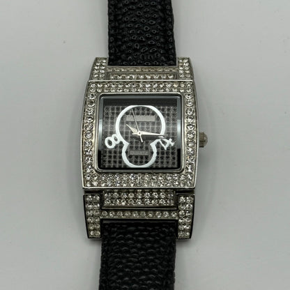 Ralph Klein CNL Ladies Quartz Watch Black Dial Crystal Bezel Working 29mm