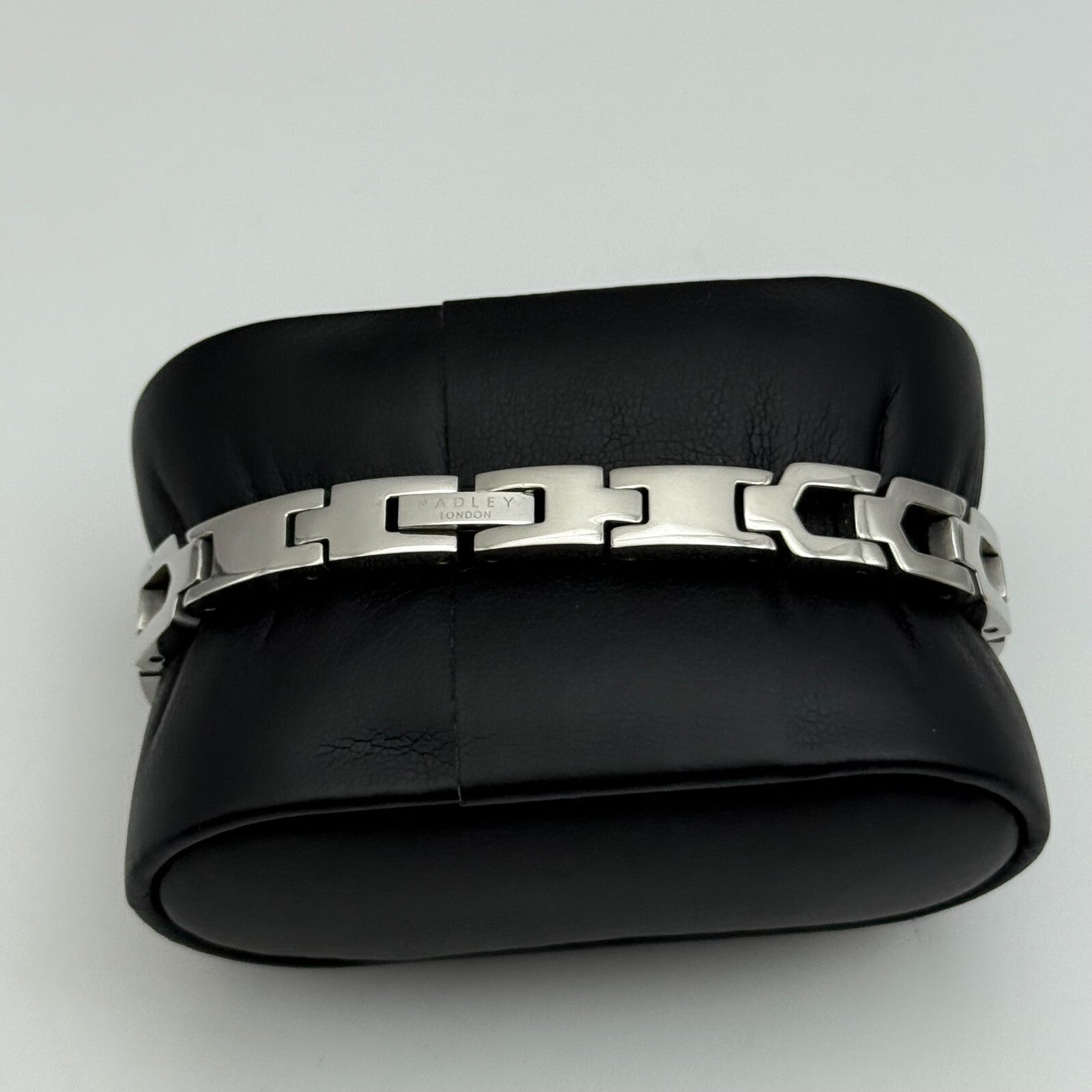 20mm Working Ladies Radley Silver Tone Quartz Panel Bracelet Watch 6 Inches