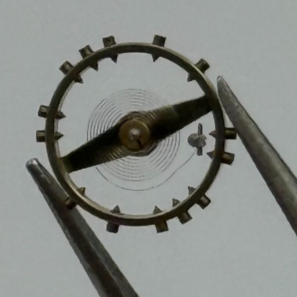 ETA 2412 Balance Wheel Complete And Spring 6 3/4’’’ 1257 M Watch Movement Parts