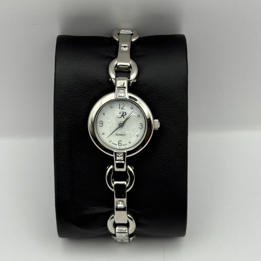 R Ladies Quartz Watch Silver Tone Bracelet Working 22mm New Battery