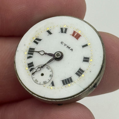 23.6mm Cyma Ref . 030 Sub Seconds Trench Watch Movement Vintage Swiss PARTS