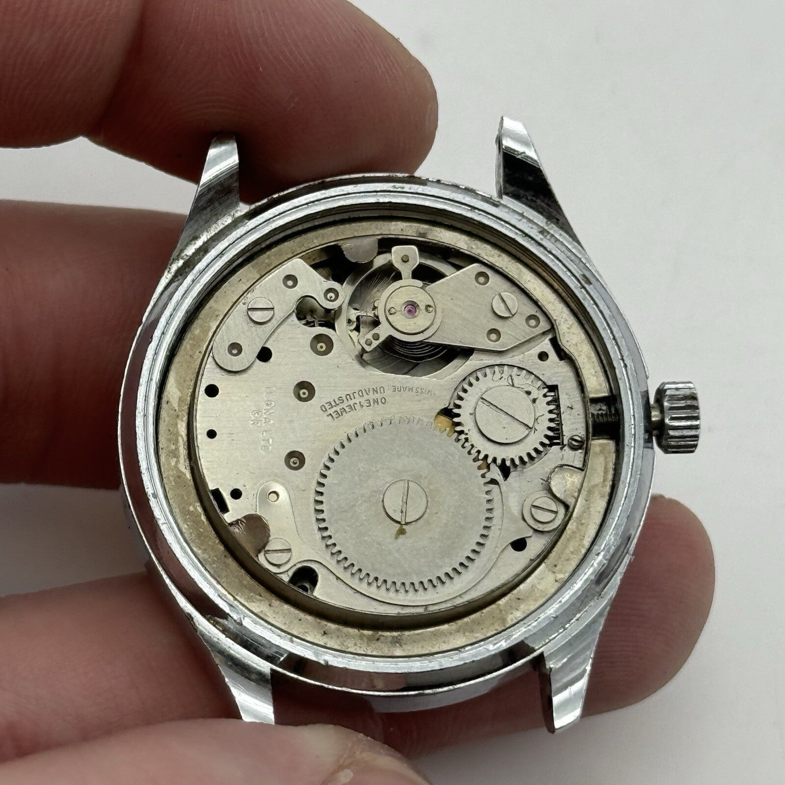 36mm Manual Wind Zorba Datomatic Ilona LTD Swiss Watch FOR PARTS RESTORE