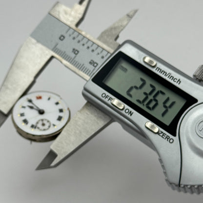 23.6mm Unidentified Swiss Sub Seconds Trench Watch Movement Manual Wind PARTS