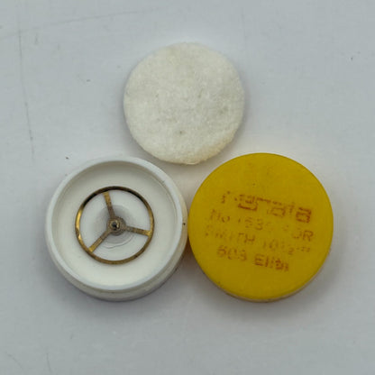Smith 608 Balance Wheel Complete And Spring 10 1/2''' 1535 Watch Movement Parts